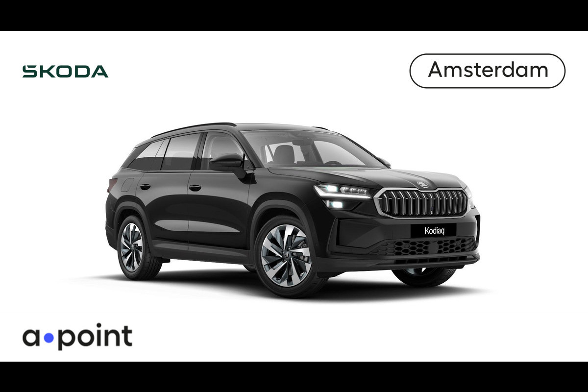 Škoda Kodiaq 1.5 TSI m-HEV Business Edition 7p. | 7 Persoons | Panoramadak | Trekhaak wegklapbaar | Light & view pakket | Winter pakket | Head-up | Leder zwart | Verwarmbare voorruit | Comfort pakket plus | 19 inch lichtmetalen velgen