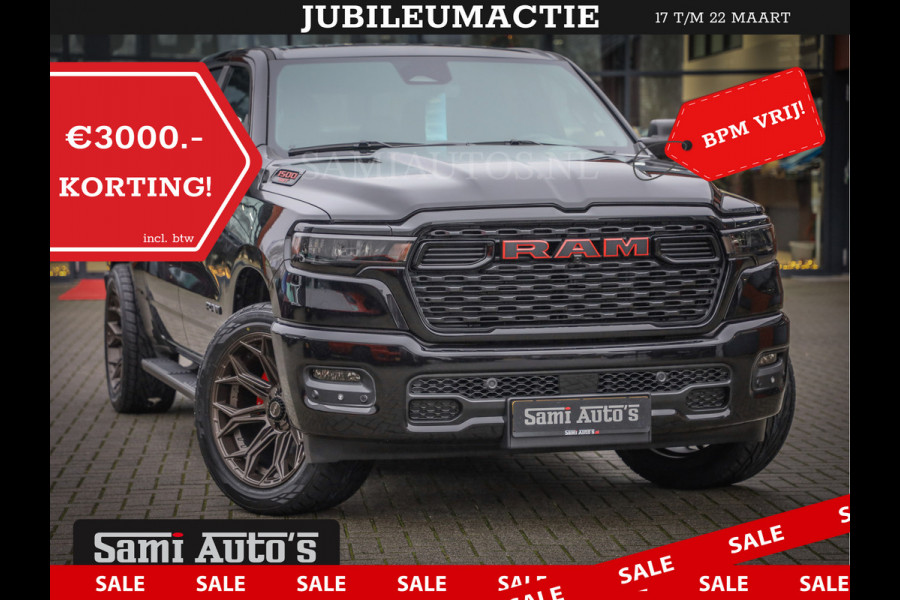 Dodge Ram GEEN MEERPRIJS | 2025 | 6 PERSOONS | HURRICANE 420PK 636 Nm | PRIJS MET LPG EN GARANTIE | DUBBELE CABINE | PICK UP | 5 PERSOONS | DC | GRIJSKENTEKEN | VOORAAD 2217- 2911 | TOP DEAL ! PRIJS ZO ALS OP DE FOTO !!!