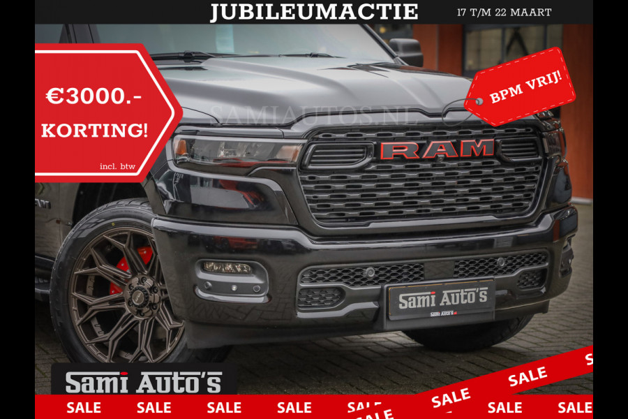 Dodge Ram GEEN MEERPRIJS | 2025 | 6 PERSOONS | HURRICANE 420PK 636 Nm | PRIJS MET LPG EN GARANTIE | DUBBELE CABINE | PICK UP | 5 PERSOONS | DC | GRIJSKENTEKEN | VOORAAD 2217- 2911 | TOP DEAL ! PRIJS ZO ALS OP DE FOTO !!!