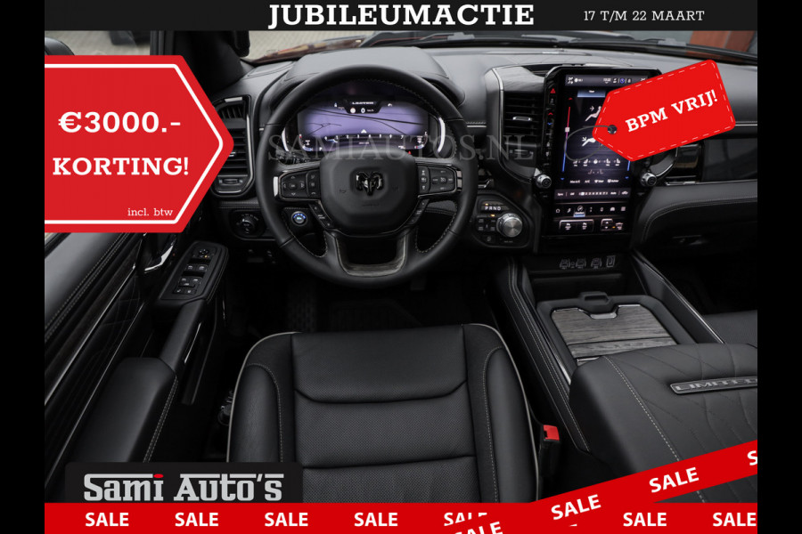 Dodge Ram 1500 LIMITED DE MEEST LUXUEUZE PICK UP HIGH OUTPUT H.O 540PK 706 Nm 2025 | XB9 | MASSAGE | BOM VOL | CREW CAB | DUBBELE CABINE | GRIJSKENTEKEN | VOORRAAD NR 2300 - 7689