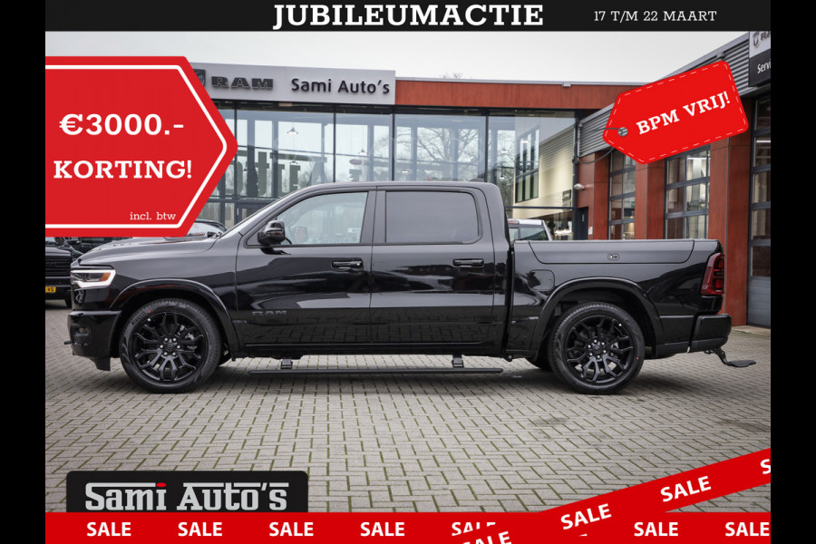 Dodge Ram 1500 LIMITED DE MEEST LUXUEUZE PICK UP HIGH OUTPUT H.O 540PK 706 Nm 2025 | XB9 | MASSAGE | BOM VOL | CREW CAB | DUBBELE CABINE | GRIJSKENTEKEN | VOORRAAD NR 2300 - 7689