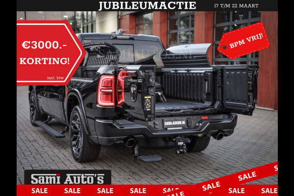 Dodge Ram 1500 LIMITED DE MEEST LUXUEUZE PICK UP HIGH OUTPUT H.O 540PK 706 Nm 2025 | XB9 | MASSAGE | BOM VOL | CREW CAB | DUBBELE CABINE | GRIJSKENTEKEN | VOORRAAD NR 2300 - 7689