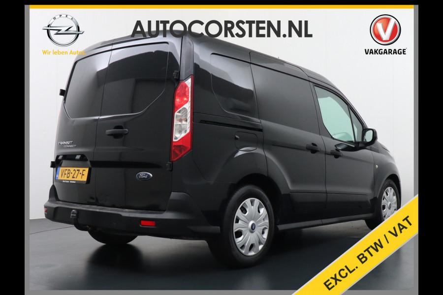 Ford Transit Connect ** Gereserveerd ** 1.5Tdci 75PK Eco Blue Trend 3 Persoons Trekhaak Airco Cruise Control Verw.Voor.Ruit Bluetooth Schuifdeur Achterdeuren Betonplex vloer Wandbetimmering 1e Eigenaar Euro 6