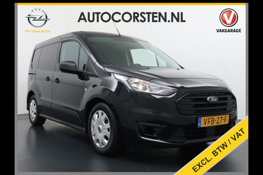 Ford Transit Connect ** Gereserveerd ** 1.5Tdci 75PK Eco Blue Trend 3 Persoons Trekhaak Airco Cruise Control Verw.Voor.Ruit Bluetooth Schuifdeur Achterdeuren Betonplex vloer Wandbetimmering 1e Eigenaar Euro 6