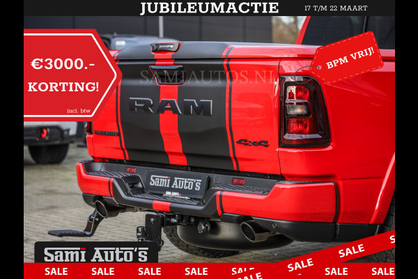 Dodge Ram 2025 NIGHT PREMIUM | BOM VOL + 14.4 INCH SCHERM + LUCHTVERING + HUD | HURRICANE 420PK 636 Nm | PRIJS MET LPG EN COVER EN GARANTI DUBBELE CABINE | PICK UP | 5 PERSOONS | DC | GRIJSKENTEKEN | PR4 FLAME RED | VOORRAAD NR 2234 - 4995