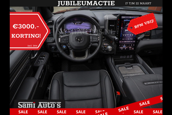 Dodge Ram 1500 LIMITED NIGHT 540PK 706 Nm 2025 | HIGH OUTPUT | XB9 | MASSAGE | BOM VOL | CREW CAB | DUBBELE CABINE | GRIJSKENTEKEN | DE MEEST LUXUEUZE en BEGEERDE Pick-up | VOORRAAD NR 2301 - 7424