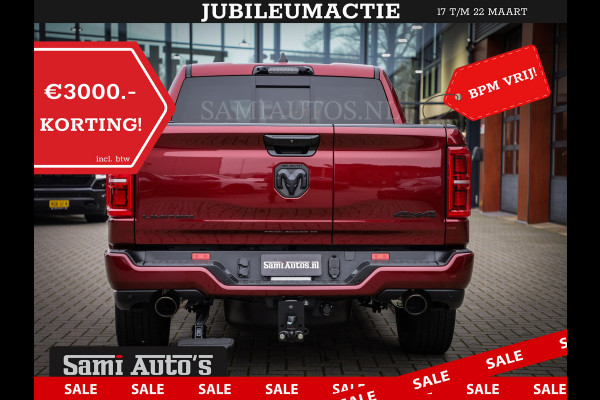 Dodge Ram 1500 LIMITED NIGHT 540PK 706 Nm 2025 | HIGH OUTPUT | XB9 | MASSAGE | BOM VOL | CREW CAB | DUBBELE CABINE | GRIJSKENTEKEN | DE MEEST LUXUEUZE en BEGEERDE Pick-up | VOORRAAD NR 2301 - 7424