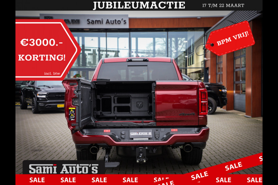 Dodge Ram 1500 LIMITED NIGHT 540PK 706 Nm 2025 | HIGH OUTPUT | XB9 | MASSAGE | BOM VOL | CREW CAB | DUBBELE CABINE | GRIJSKENTEKEN | DE MEEST LUXUEUZE en BEGEERDE Pick-up | VOORRAAD NR 2301 - 7424