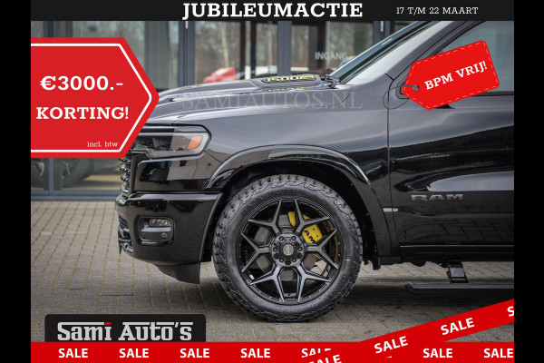 Dodge Ram 1500 DE MEEST LUXUEUZE PICK UP LIMITED NIGHT HIGH OUTPUT H.O 540PK 706 Nm 2025 | XB9 | MASSAGE | BOM VOL | CREW CAB | DUBBELE CABINE | GRIJSKENTEKEN | VOORRAAD NR 2353 - 5412