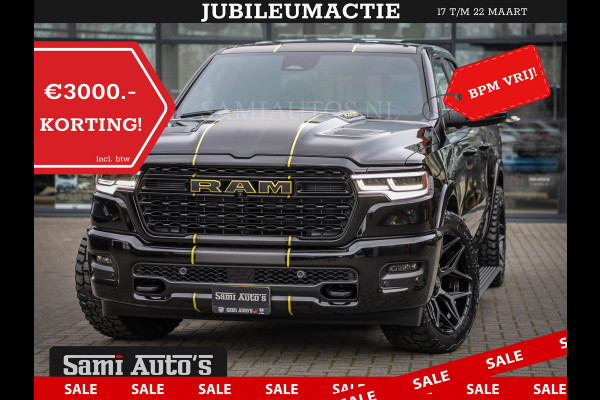 Dodge Ram 1500 DE MEEST LUXUEUZE PICK UP LIMITED NIGHT HIGH OUTPUT H.O 540PK 706 Nm 2025 | XB9 | MASSAGE | BOM VOL | CREW CAB | DUBBELE CABINE | GRIJSKENTEKEN | VOORRAAD NR 2353 - 5412