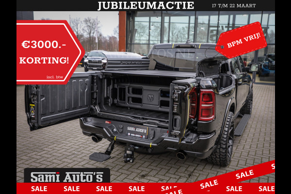 Dodge Ram 1500 DE MEEST LUXUEUZE PICK UP LIMITED NIGHT HIGH OUTPUT H.O 540PK 706 Nm 2025 | XB9 | MASSAGE | BOM VOL | CREW CAB | DUBBELE CABINE | GRIJSKENTEKEN | VOORRAAD NR 2353 - 5412