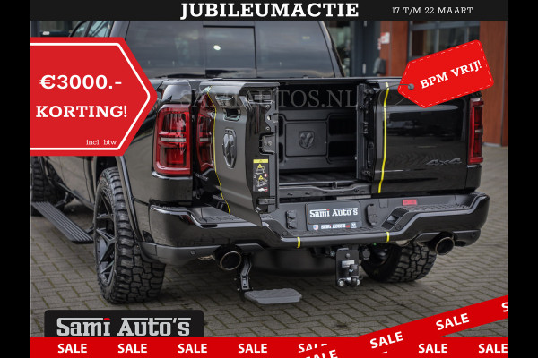 Dodge Ram 1500 DE MEEST LUXUEUZE PICK UP LIMITED NIGHT HIGH OUTPUT H.O 540PK 706 Nm 2025 | XB9 | MASSAGE | BOM VOL | CREW CAB | DUBBELE CABINE | GRIJSKENTEKEN | VOORRAAD NR 2353 - 5412