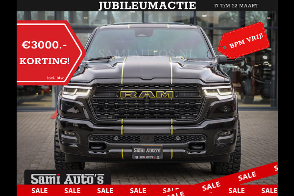 Dodge Ram 1500 DE MEEST LUXUEUZE PICK UP LIMITED NIGHT HIGH OUTPUT H.O 540PK 706 Nm 2025 | XB9 | MASSAGE | BOM VOL | CREW CAB | DUBBELE CABINE | GRIJSKENTEKEN | VOORRAAD NR 2353 - 5412