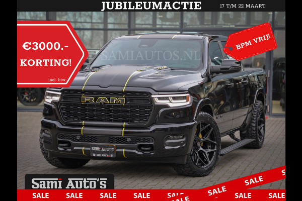 Dodge Ram 1500 DE MEEST LUXUEUZE PICK UP LIMITED NIGHT HIGH OUTPUT H.O 540PK 706 Nm 2025 | XB9 | MASSAGE | BOM VOL | CREW CAB | DUBBELE CABINE | GRIJSKENTEKEN | VOORRAAD NR 2353 - 5412