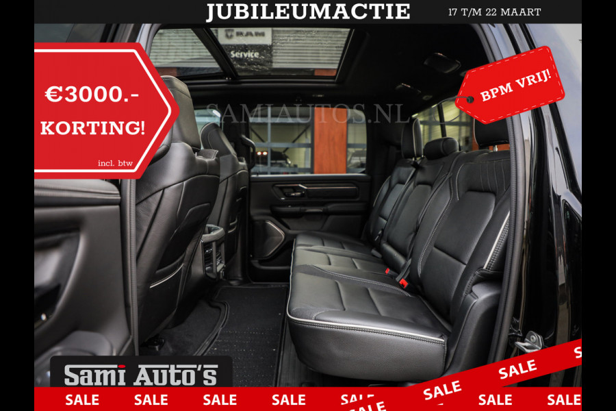 Dodge Ram 1500 DE MEEST LUXUEUZE PICK UP LIMITED NIGHT HIGH OUTPUT H.O 540PK 706 Nm 2025 | XB9 | MASSAGE | BOM VOL | CREW CAB | DUBBELE CABINE | GRIJSKENTEKEN | VOORRAAD NR 2353 - 5412