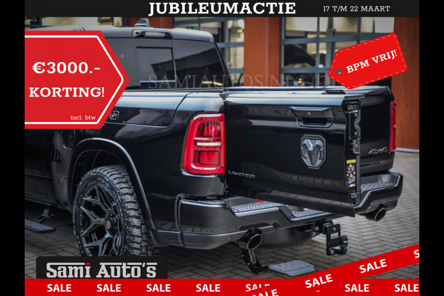 Dodge Ram 1500 LIMITED NIGHT DE MEEST LUXUEUZE PICK UP HIGH OUTPUT H.O 540PK 706 Nm 2025 | XB9 | MASSAGE | BOM VOL | CREW CAB | DUBBELE CABINE | GRIJSKENTEKEN | VOORRAAD NR 2293 - 7688