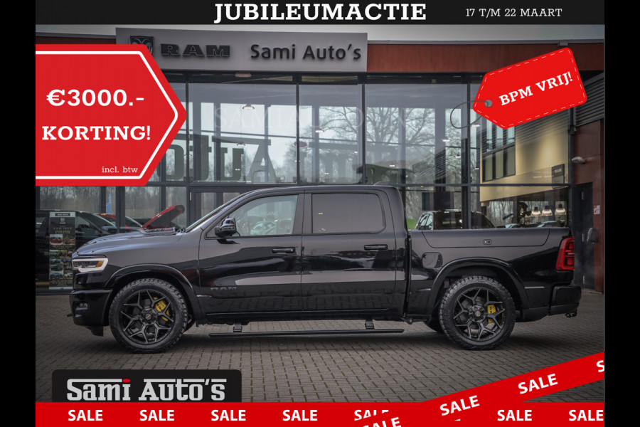 Dodge Ram 1500 LIMITED NIGHT DE MEEST LUXUEUZE PICK UP HIGH OUTPUT H.O 540PK 706 Nm 2025 | XB9 | MASSAGE | BOM VOL | CREW CAB | DUBBELE CABINE | GRIJSKENTEKEN | VOORRAAD NR 2293 - 7688