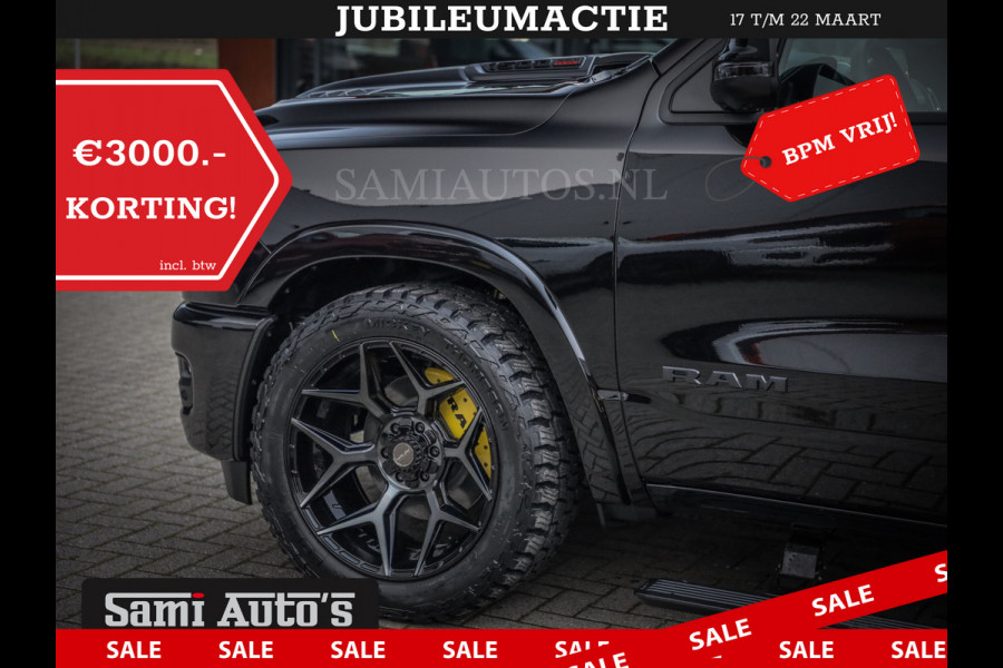 Dodge Ram 1500 LIMITED NIGHT DE MEEST LUXUEUZE PICK UP HIGH OUTPUT H.O 540PK 706 Nm 2025 | XB9 | MASSAGE | BOM VOL | CREW CAB | DUBBELE CABINE | GRIJSKENTEKEN | VOORRAAD NR 2293 - 7688