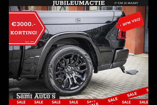 Dodge Ram 1500 LIMITED NIGHT HIGH OUTPUT H.O 540PK 706 Nm 2025 | XB9 | MASSAGE | BOM VOL | CREW CAB | DUBBELE CABINE | GRIJSKENTEKEN | DE MEEST LUXUEUZE en BEGEERDE Pick-up VOORRAAD NR 2356 - 0990