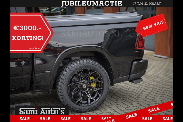 Dodge Ram PREMIUM | MAY 2025 BOM VOL | HEAD UP + 14.4 INCH SCHERM | LUCHTVERING | 420PK 636 Nm | PRIJS MET LPG EN COVER EN GARANTIE | DUBBELE CABINE | PICK UP | 5 PERSOONS | DC | GRIJSKENTEKEN | VOORRAAD NR 2288 - 4952