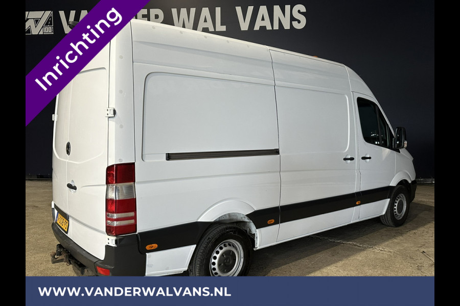 Mercedes-Benz Sprinter 316 CDI 164pk L2H2 inrichting Euro6 Airco | Omvormer | Camera | 2800kg Trekhaak Cruisecontrol, Chauffeursstoel