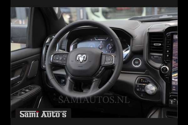 Dodge Ram 1500 V8 402PK 4X4 | PANORAMA DAK | STOEL VERWARMING V+A | APPLE CARPLAY | HEAD-UP | BINNENSPIEGEL CAMERA | DIGI CLUSTER | ELEC STOELEN | HARMAN KARDON | DUBBELE CABINE | SPORT | LIMITED | LARAMIE | LONGHORN | BIGHORN | 2357 - 5182