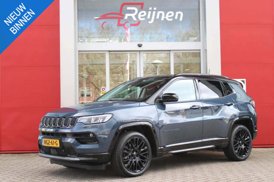 Jeep Compass 4xe SUMMIT 240PK PHEV AUTOMAAT | NAVIGATIE 10,25 "TOUCHSCREEN | APPLE CARPLAY/ANDROID AUTO | ACHTERUITRIJ CAMERA | DAB+ RADIO | CLIMATE CONTROL | 19"GLOSS BLACK LICHTMETALEN VELGEN | ADAPTIVE / CRUISE CONTROL | DIGITAAL INSTRUMENTENPANEEL | LEDEREN BEKLEDING | ELEKTRISCH BEDIENBARE ACHTERKLEP | FULL LED KOPLAMPEN | LED MISTLAMPEN / BOCHTVERLICHTING | KEYLESS ENTRY & START | DRAADLOOS LADEN |