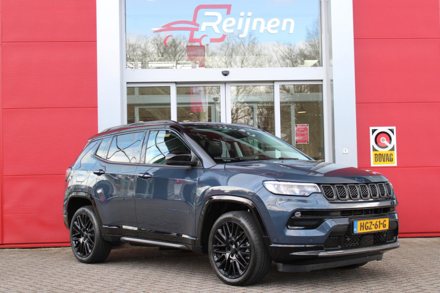 Jeep Compass 4xe SUMMIT 240PK PHEV AUTOMAAT | NAVIGATIE 10,25 "TOUCHSCREEN | APPLE CARPLAY/ANDROID AUTO | ACHTERUITRIJ CAMERA | DAB+ RADIO | CLIMATE CONTROL | 19"GLOSS BLACK LICHTMETALEN VELGEN | ADAPTIVE / CRUISE CONTROL | DIGITAAL INSTRUMENTENPANEEL | LEDEREN BEKLEDING | ELEKTRISCH BEDIENBARE ACHTERKLEP | FULL LED KOPLAMPEN | LED MISTLAMPEN / BOCHTVERLICHTING | KEYLESS ENTRY & START | DRAADLOOS LADEN |