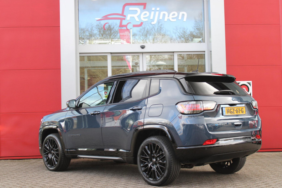 Jeep Compass 4xe SUMMIT 240PK PHEV AUTOMAAT | NAVIGATIE 10,25 "TOUCHSCREEN | APPLE CARPLAY/ANDROID AUTO | ACHTERUITRIJ CAMERA | DAB+ RADIO | CLIMATE CONTROL | 19"GLOSS BLACK LICHTMETALEN VELGEN | ADAPTIVE / CRUISE CONTROL | DIGITAAL INSTRUMENTENPANEEL | LEDEREN BEKLEDING | ELEKTRISCH BEDIENBARE ACHTERKLEP | FULL LED KOPLAMPEN | LED MISTLAMPEN / BOCHTVERLICHTING | KEYLESS ENTRY & START | DRAADLOOS LADEN |