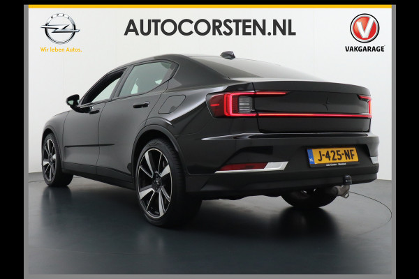 Polestar 2 AUT. 408 pk Long Range Dual Motor 78kWh Trekhaak Panoramadak Electr.Stoelen Verwarmd+Achterbank+Stuur Adaptive-Cruise Carplay An Verkeersbord detectie Regen-Lichtsensor Virtual-Cockpit Home-Link Uitparkeer+Bots waarschuwing Autonoom-Rem Lane Assist Keyless Connected services Draadloze telefoonlader 1.500kg Trekvermogen 660Nm! €61.000 nieuw!