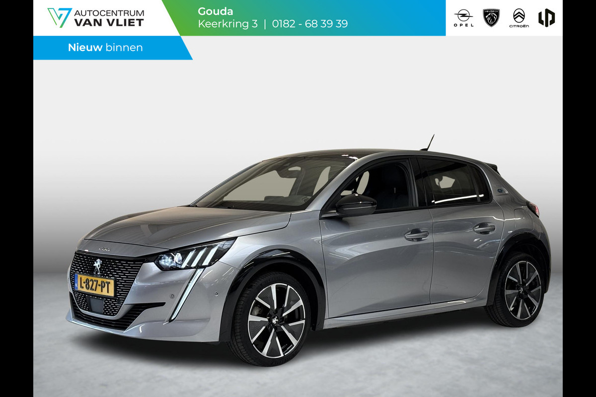 Peugeot e-208 EV GT 350 50 kWh Navigatie | Achteruitrijcamera | Android auto / Apple carplay | Dodehoekdetectie | 3D I-Cockpit