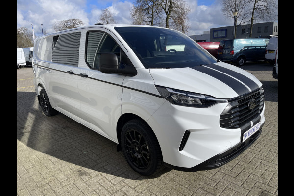 Ford Transit Custom 340 2.0 TDCI 130pk L2H1 Sport originele DC 5 persoons / rijlklaar € 42.950 ex btw / lease vanaf € 769 / 18 inch velgen 4 seizoenen banden / nieuwe bus BPM vrij !