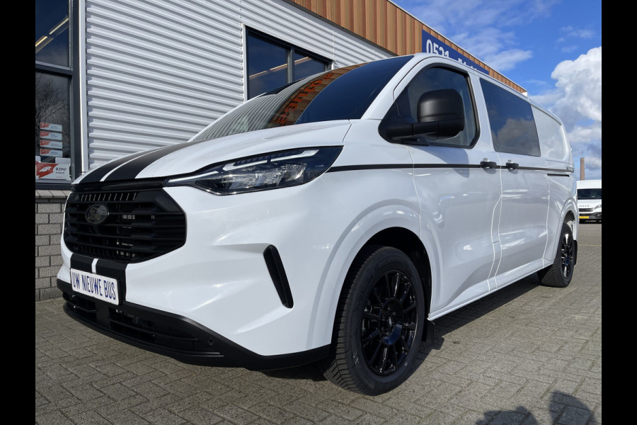 Ford Transit Custom 340 2.0 TDCI 130pk L2H1 Sport originele DC 5 persoons / rijlklaar € 42.950 ex btw / lease vanaf € 769 / 18 inch velgen 4 seizoenen banden / nieuwe bus BPM vrij !