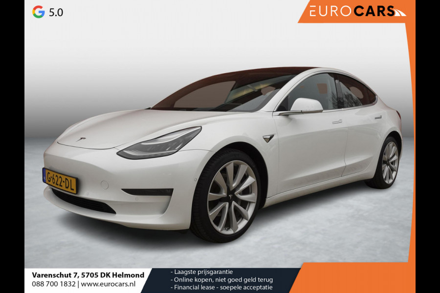 Tesla Model 3 Long Range AWD 75 kWh Trekhaak Autopilot LED Navi Autopilot Panoramadak Airco/ECC Stoelverwarming 19" LM Velgen Leder