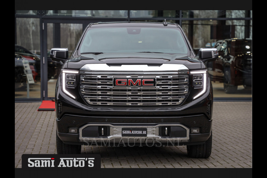 GMC Sierra Denali 6.2 V8 426PK | BPM VRIJ | BLACK LEDER | HUD | FULL OPTION | HEAD-UP | LANE ASSIST | 360 CAMERA | VIRTUAL COCKPIT | DUBBELE CABINE | 5 PERSOONS | PICK UP | Voorraad Nr 418902