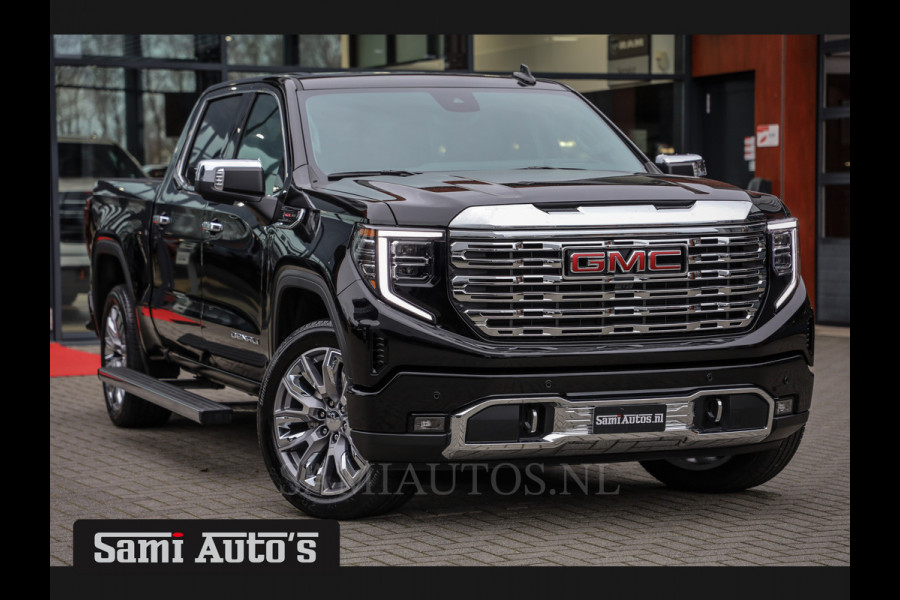 GMC Sierra Denali 6.2 V8 426PK | BPM VRIJ | BLACK LEDER | HUD | FULL OPTION | HEAD-UP | LANE ASSIST | 360 CAMERA | VIRTUAL COCKPIT | DUBBELE CABINE | 5 PERSOONS | PICK UP | Voorraad Nr 418902