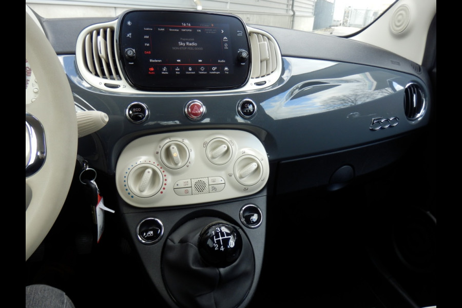 Fiat 500 85pk | Lounge | Airco | Navi | Apple carpl. Andr. Auto |
