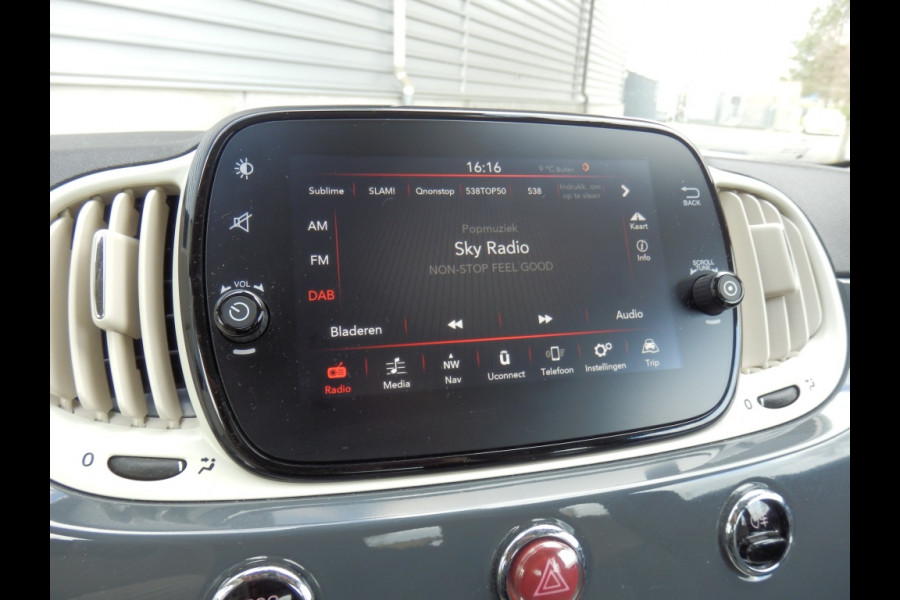 Fiat 500 85pk | Lounge | Airco | Navi | Apple carpl. Andr. Auto |