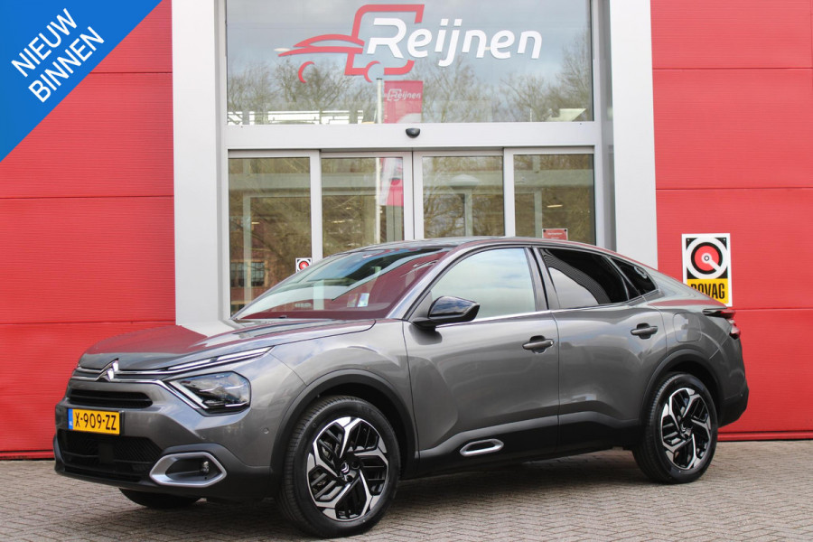 Citroën C4 X 1.2 130PK AUTOMAAT MAX | HEAD UP DISPLAY | ELEKTRISCH BEDIENBARE BESTUURDERSSTOEL | LEDEREN BEKLEDING | MASSAGE STOELEN | FULL LED KOPLAMPEN | DODEHOEK DETECTIE | CAMERA VOOR EN ACHTER | KEYLESS ENTRY/START | 18" LICHTMETALEN VELGEN | DRAADLOZE APPLE CARPLAY/ANDROID AUTO | DRAADLOZE TELEFOONLADER | CLIMATE CONTROL | DAB+ RADIO | ADAPTIVE CRUISE CONTROL | STOEL/STUUR/VOORRUIT VERWARMING |