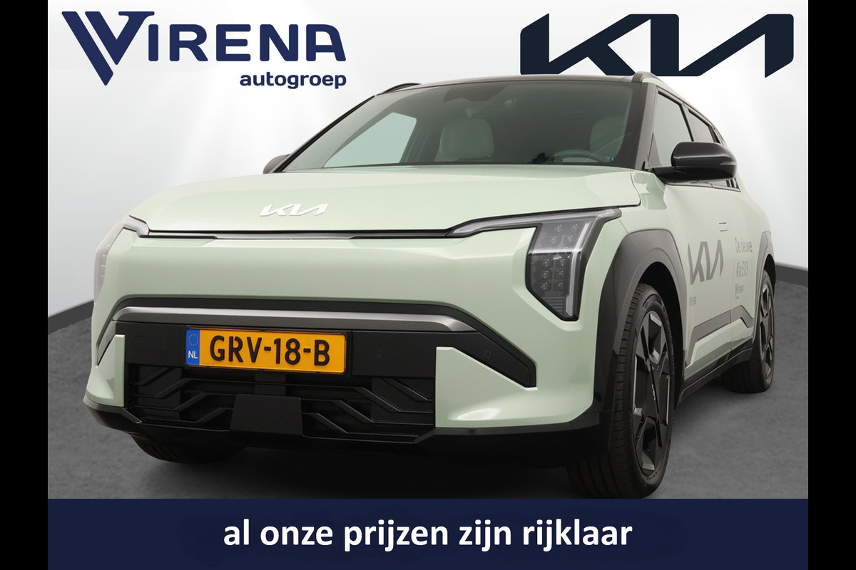 Kia EV3 GT-Line 81.4 kWh - Rijdende Demo - Draadloze Apple CarPlay / Android Auto - Stoel en stuurwiel verwarming - Panoramadak - Harman Kardon Audio - Dodehoek assistent - Fabrieksgarantie tot 11-2031