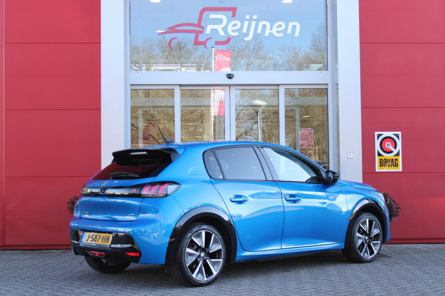 Peugeot e-208 EV GT PACK 136PK 50 kWh 3-FASE | PANORAMA DAK | ACHTERUITRIJ CAMERA | APPLE CARPLAY/ANDROID AUTO | PARKEERSENSOREN VOOR EN ACHTER | NAVIGATIE | FULL LED KOPLAMPEN | ALCANTARA BEKLEDING | KEYLESS ENTRY/START | 17" LICHTMETALEN VELGEN | DODEHOE DETECTIE | DAB+ RADIO | ADAPTIVE CRUISE CONTROL | STOEL VERWARMING |