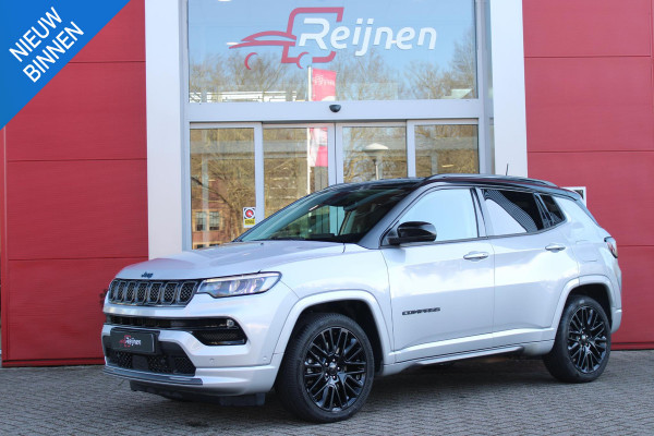 Jeep Compass 4xe 240PK Plug-in Hybrid S | NAVIGATIE 10,25 "TOUCHSCREEN | APPLE CARPLAY/ANDROID AUTO | ACHTERUITRIJ CAMERA | DAB+ RADIO | CLIMATE CONTROL | 19"GLOSS BLACK LICHTMETALEN VELGEN | ADAPTIVE / CRUISE CONTROL | DIGITAAL INSTRUMENTENPANEEL | LEDEREN BEKLEDING | ELEKTRISCH BEDIENBARE ACHTERKLEP | FULL LED KOPLAMPEN | LED MISTLAMPEN / BOCHTVERLICHTING | KEYLESS ENTRY & START | DRAADLOOS LADEN TELEFOON |  ELEKTRISCH BEDIENBARE BESTUURDERSSTOEL MET GEHEUGENFUNCTIE |