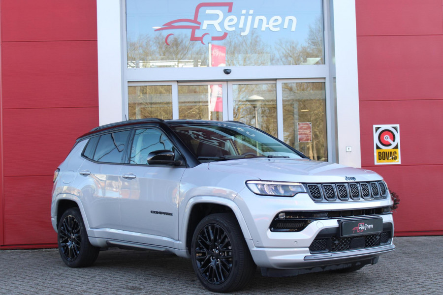 Jeep Compass 4xe 240PK Plug-in Hybrid S | NAVIGATIE 10,25 "TOUCHSCREEN | APPLE CARPLAY/ANDROID AUTO | ACHTERUITRIJ CAMERA | DAB+ RADIO | CLIMATE CONTROL | 19"GLOSS BLACK LICHTMETALEN VELGEN | ADAPTIVE / CRUISE CONTROL | DIGITAAL INSTRUMENTENPANEEL | LEDEREN BEKLEDING | ELEKTRISCH BEDIENBARE ACHTERKLEP | FULL LED KOPLAMPEN | LED MISTLAMPEN / BOCHTVERLICHTING | KEYLESS ENTRY & START | DRAADLOOS LADEN TELEFOON |  ELEKTRISCH BEDIENBARE BESTUURDERSSTOEL MET GEHEUGENFUNCTIE |