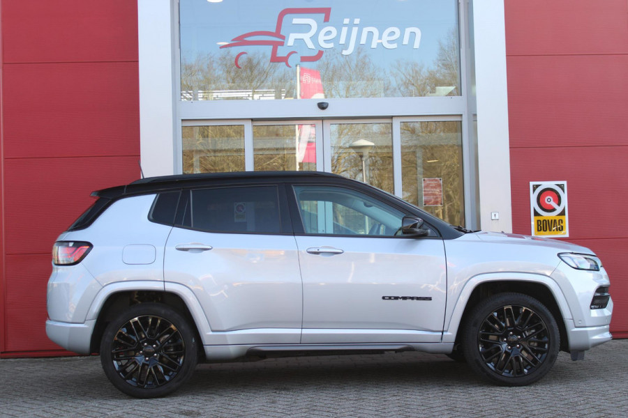 Jeep Compass 4xe 240PK Plug-in Hybrid S | NAVIGATIE 10,25 "TOUCHSCREEN | APPLE CARPLAY/ANDROID AUTO | ACHTERUITRIJ CAMERA | DAB+ RADIO | CLIMATE CONTROL | 19"GLOSS BLACK LICHTMETALEN VELGEN | ADAPTIVE / CRUISE CONTROL | DIGITAAL INSTRUMENTENPANEEL | LEDEREN BEKLEDING | ELEKTRISCH BEDIENBARE ACHTERKLEP | FULL LED KOPLAMPEN | LED MISTLAMPEN / BOCHTVERLICHTING | KEYLESS ENTRY & START | DRAADLOOS LADEN TELEFOON |  ELEKTRISCH BEDIENBARE BESTUURDERSSTOEL MET GEHEUGENFUNCTIE |