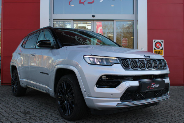 Jeep Compass 4xe 240PK Plug-in Hybrid S | NAVIGATIE 10,25 "TOUCHSCREEN | APPLE CARPLAY/ANDROID AUTO | ACHTERUITRIJ CAMERA | DAB+ RADIO | CLIMATE CONTROL | 19"GLOSS BLACK LICHTMETALEN VELGEN | ADAPTIVE / CRUISE CONTROL | DIGITAAL INSTRUMENTENPANEEL | LEDEREN BEKLEDING | ELEKTRISCH BEDIENBARE ACHTERKLEP | FULL LED KOPLAMPEN | LED MISTLAMPEN / BOCHTVERLICHTING | KEYLESS ENTRY & START | DRAADLOOS LADEN TELEFOON |  ELEKTRISCH BEDIENBARE BESTUURDERSSTOEL MET GEHEUGENFUNCTIE |