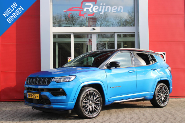 Jeep Compass 4xe 240PK Plug-in Hybrid S | NAVIGATIE 10,25 "TOUCHSCREEN | APPLE CARPLAY/ANDROID AUTO | 360° CAMERA | ALPINE PREMIUM DAB+ RADIO | CLIMATE CONTROL | 19"GRANITE CRYSTAL MATT LICHTMETALEN VELGEN | ADAPTIVE / CRUISE CONTROL | DIGITAAL INSTRUMENTENPANEEL | LEDEREN BEKLEDING | STOELVERWARMING  | ELEKTRISCH VERSTELBARE BESTUURDERSSTOEL MET GEHEUGEN / BIJRIJDERSTOEL ELEKTRISCH VERSTELBAAR | ELEKTRISCH BEDIENBARE ACHTERKLEP | FULL LED KOPLAMPEN | LED MISTLAMPEN / BOCHTVERLICHTING | KEYLESS ENTRY & START | DRAADLOOS LADEN | DRAADLOOS APPLE CARPLAY | STUUR VERWARMING | DODEHOEK