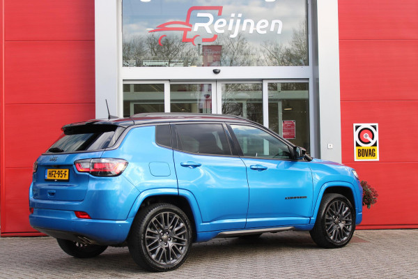 Jeep Compass 4xe 240PK Plug-in Hybrid S | NAVIGATIE 10,25 "TOUCHSCREEN | APPLE CARPLAY/ANDROID AUTO | 360° CAMERA | ALPINE PREMIUM DAB+ RADIO | CLIMATE CONTROL | 19"GRANITE CRYSTAL MATT LICHTMETALEN VELGEN | ADAPTIVE / CRUISE CONTROL | DIGITAAL INSTRUMENTENPANEEL | LEDEREN BEKLEDING | STOELVERWARMING  | ELEKTRISCH VERSTELBARE BESTUURDERSSTOEL MET GEHEUGEN / BIJRIJDERSTOEL ELEKTRISCH VERSTELBAAR | ELEKTRISCH BEDIENBARE ACHTERKLEP | FULL LED KOPLAMPEN | LED MISTLAMPEN / BOCHTVERLICHTING | KEYLESS ENTRY & START | DRAADLOOS LADEN | DRAADLOOS APPLE CARPLAY | STUUR VERWARMING | DODEHOEK