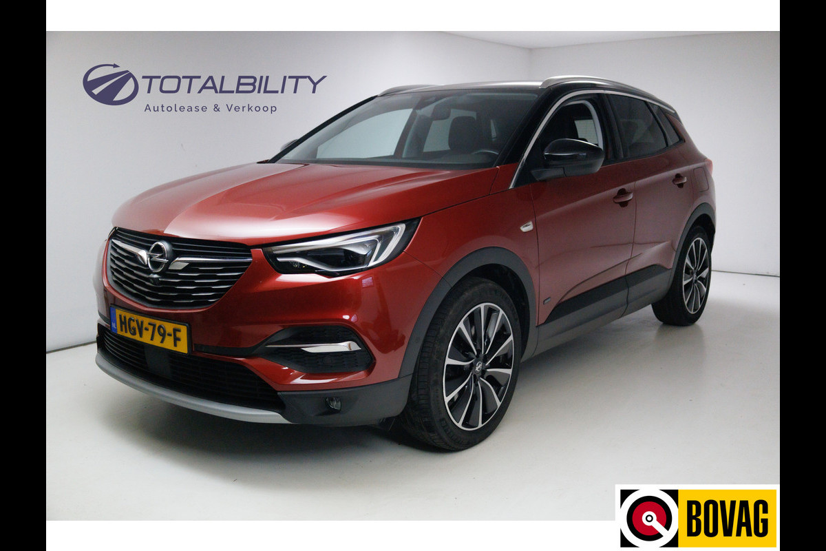 Opel Grandland X 1.6 Turbo Hybrid Ultimate 229 PK | Leer | Stoelverwarming en koeling | Electrische achterklep 19 Inch, Camera voor+achter, Keyless, Navigatie, Carplay