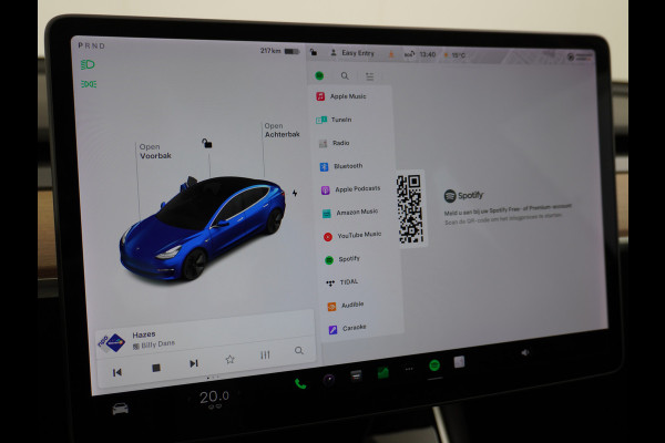 Tesla Model 3 SR+60kWh 325PK 18" AutoPilot Leer PanoDak Adaptive cruise Camera's Elektr.-Stuur+Stoelen+Spiegels+Geheugen+Easy-Entry+Verwarmde  Ecc Navigatiesysteem full map LED-a+v Comfortstoel(en) ACC Dual-ECC DAB Voorverwarmen interieur via App Keyless via Telefoonsleutel One-Pedal-Drive Orig. nlse auto tot 11kw laden thuis ! Garantie Accu tot  16-12-2027 max 160.000km 1584kg licht!