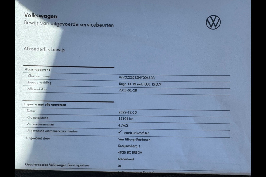 Volkswagen Taigo 1.0 TSI * R-Line * Apple car play * Panodak * Camera *